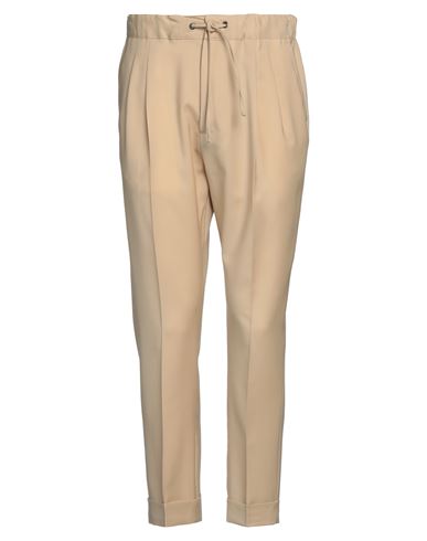 Messagerie Man Pants Sand Size 38 Wool, Polyester, Lycra In Beige