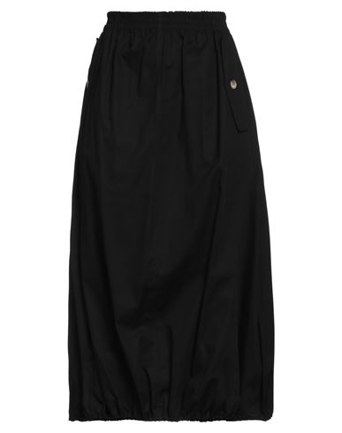 Vicolo Woman Midi Skirt Black Size S Cotton, Elastane