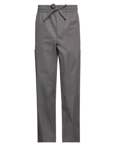 Kenzo Man Pants Grey Size M Cotton In Gray