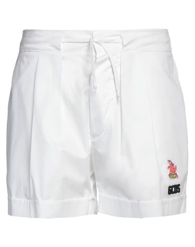 Gcds Man Shorts & Bermuda Shorts White Size M Cotton