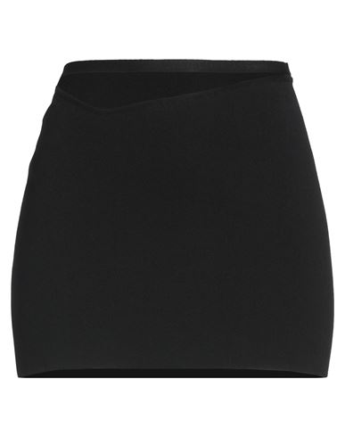 Andreädamo Andreādamo Woman Mini Skirt Black Size M Viscose, Polyester, Polyamide, Elastane