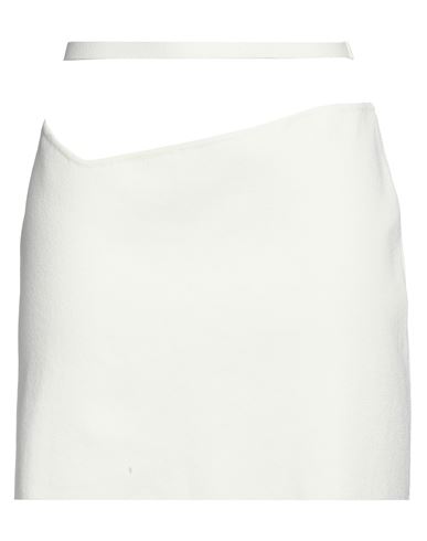 Shop Andreädamo Andreādamo Woman Mini Skirt Ivory Size M Viscose, Polyester, Polyamide, Elastane In White