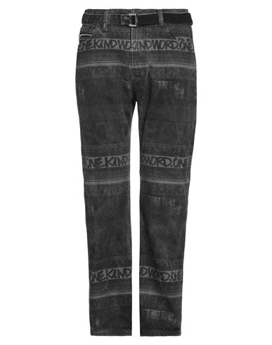 Shop Sacai Man Jeans Black Size 4 Cotton