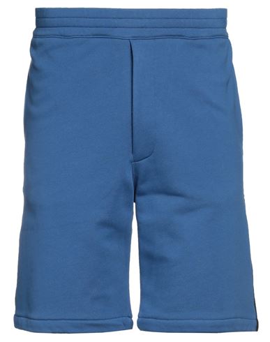 Alexander Mcqueen Man Shorts & Bermuda Shorts Pastel Blue Size M Cotton, Polyester
