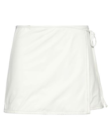 Shop Reina Olga Woman Mini Skirt Ivory Size 3 Polyamide, Elastane In White