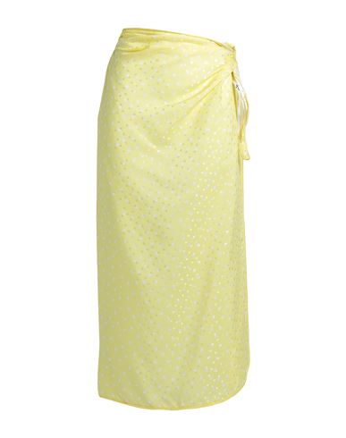 Rowen Rose Woman Maxi Skirt Yellow Size 4 Silk