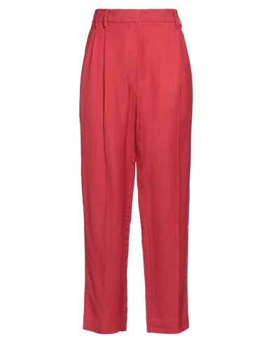 Shop Brunello Cucinelli Woman Pants Red Size 4 Viscose, Linen
