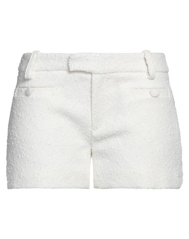Ami Alexandre Mattiussi Woman Shorts & Bermuda Shorts Ivory Size 8 Virgin Wool, Polyester, Cotton, P In White