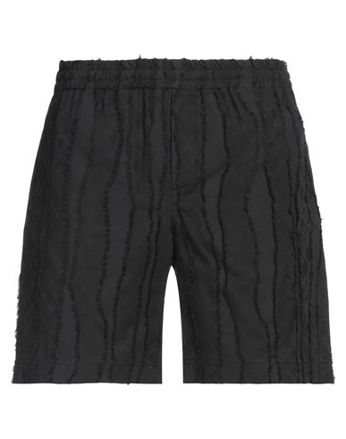 Msgm Man Shorts & Bermuda Shorts Black Size 34 Cotton