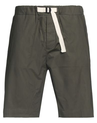 Takeshy Kurosawa Man Shorts & Bermuda Shorts Dark Green Size 40 Cotton, Elastane