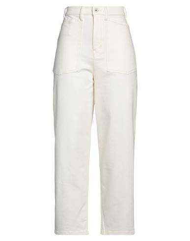 Kenzo Woman Jeans Ivory Size 28 Cotton, Elastane In White