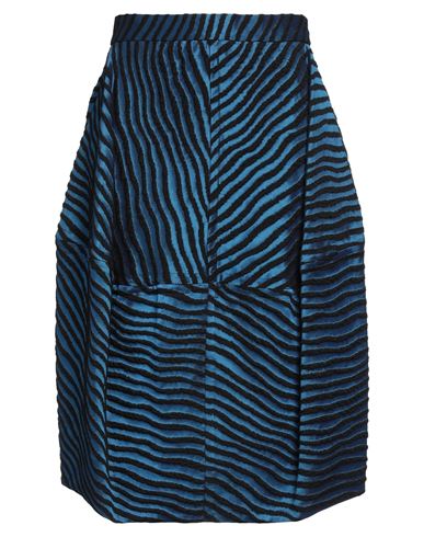 Marni Woman Midi Skirt Blue Size 10 Cotton, Polyamide, Silk