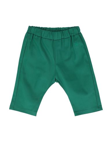 Shop Bikkembergs Newborn Boy Pants Green Size 0 Cotton, Elastane