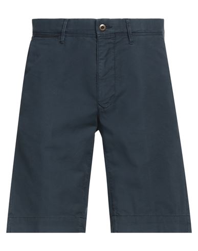 Shop Incotex Man Shorts & Bermuda Shorts Navy Blue Size 31 Cotton, Elastane