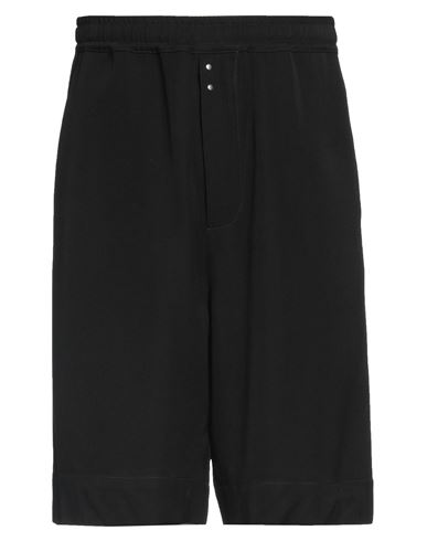 Shop Mm6 Maison Margiela Man Shorts & Bermuda Shorts Black Size 34 Virgin Wool, Viscose