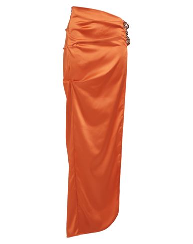 Shop Gcds Woman Maxi Skirt Rust Size L Polyester, Elastane In Red