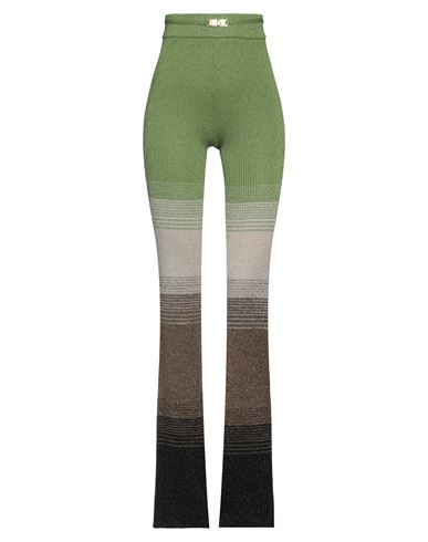 Shop Gcds Woman Pants Light Green Size L Viscose, Polyester, Metallic Fiber