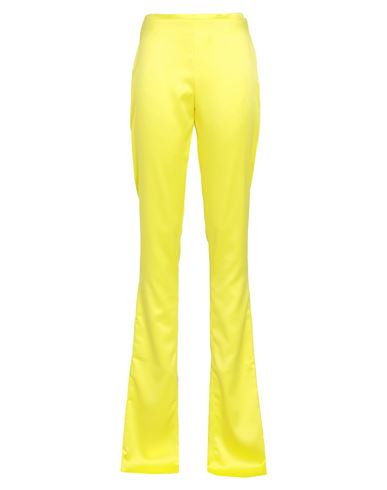 Shop Gcds Woman Pants Yellow Size L Polyester, Elastane