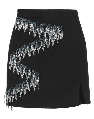 Dice Kayek Woman Mini Skirt Black Size 8 Wool