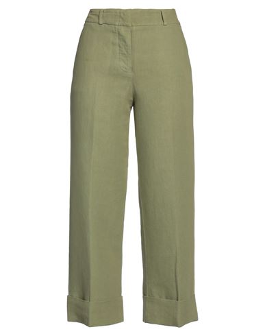 Ql2  Quelledue Ql2 Quelledue Woman Pants Military Green Size 6 Linen, Cotton
