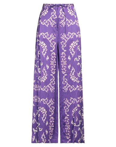 Christian Wijnants Woman Pants Purple Size 8 Viscose, Linen, Rayon