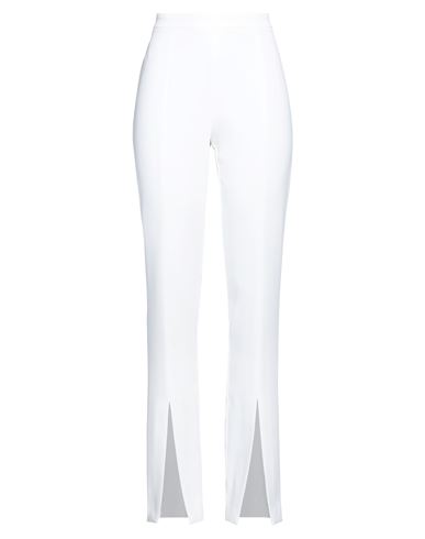Pinko Woman Pants White Size 6 Polyester, Elastane