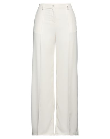 Pinko Woman Pants Ivory Size 8 Polyester In White