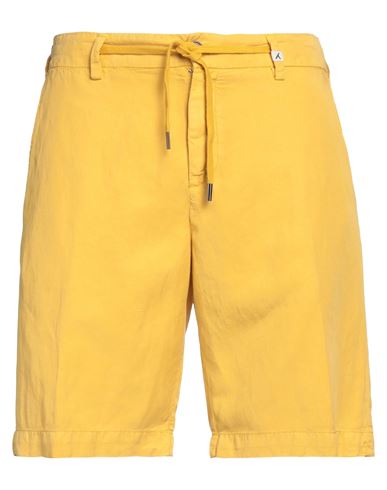 Myths Man Shorts & Bermuda Shorts Ocher Size 34 Lyocell, Linen, Cotton In Yellow