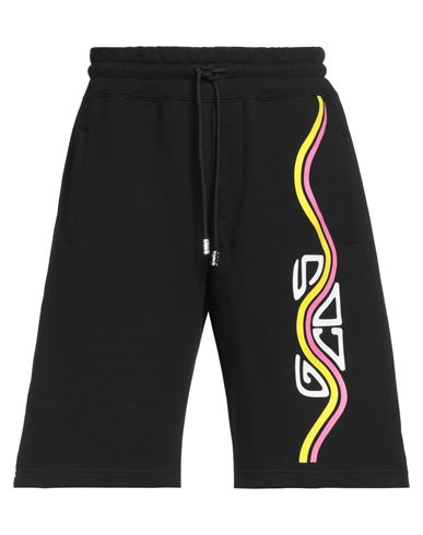 Shop Gcds Man Shorts & Bermuda Shorts Black Size Xl Cotton