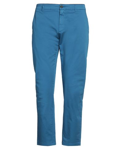 Department 5 Man Pants Azure Size 35 Cotton, Elastane In Blue