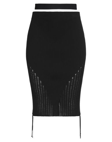 Andreädamo Andreādamo Woman Midi Skirt Black Size M Viscose, Polyester, Polyamide, Elastane