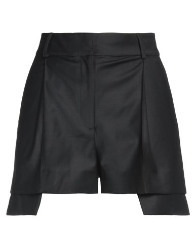 Materiel Matériel Woman Shorts & Bermuda Shorts Black Size 4 Wool, Polyamide, Elastane
