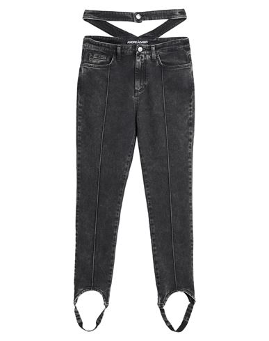 Andreädamo Andreādamo Woman Jeans Black Size M Cotton, Recycled Elastane