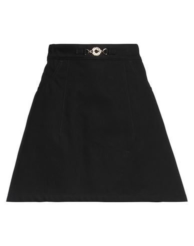 Patou Woman Denim Skirt Black Size 10 Cotton In Neutral