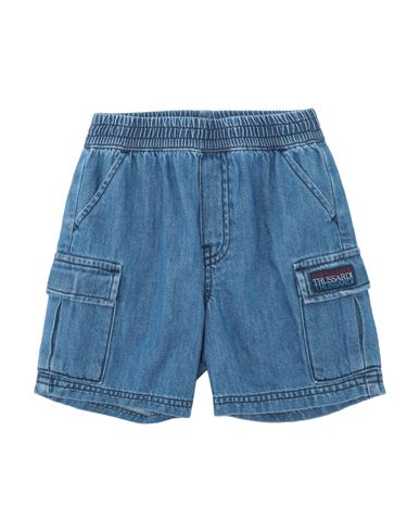 Shop Trussardi Junior Toddler Boy Denim Shorts Blue Size 6 Cotton