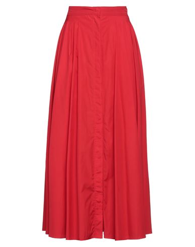 Max Mara Studio Woman Maxi Skirt Red Size 14 Cotton