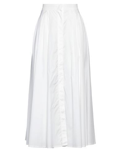 Max Mara Studio Woman Maxi Skirt White Size 12 Cotton