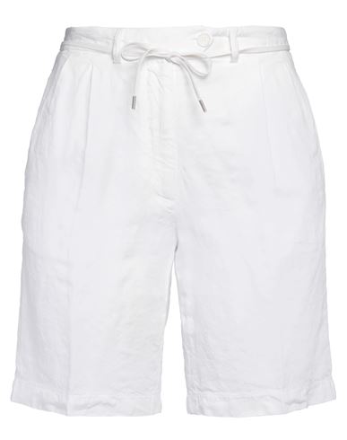 Shop Aspesi Woman Shorts & Bermuda Shorts White Size L Linen