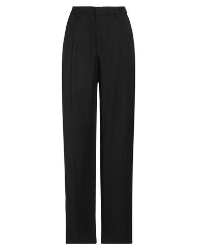 Pt Torino Woman Pants Black Size 6 Viscose, Linen In Black