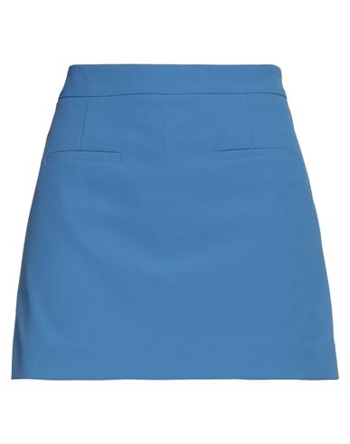 Semicouture Woman Shorts & Bermuda Shorts Pastel Blue Size 6 Polyester, Viscose, Elastane
