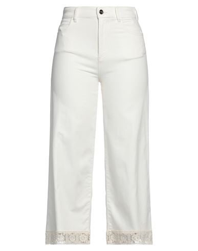 Liu •jo Woman Jeans White Size 28 Cotton, Elastane