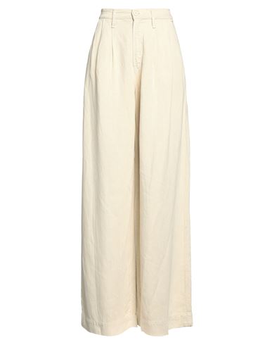 Mother Woman Pants Ivory Size 29 Lyocell, Linen In White