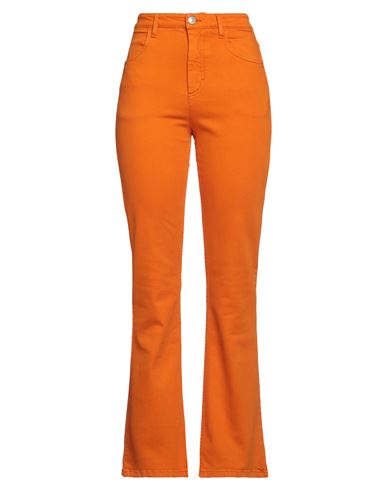 Marni Woman Jeans Orange Size 8 Cotton, Elastane