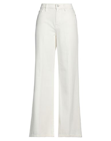 Frame Woman Pants Ivory Size 30 Cotton In White