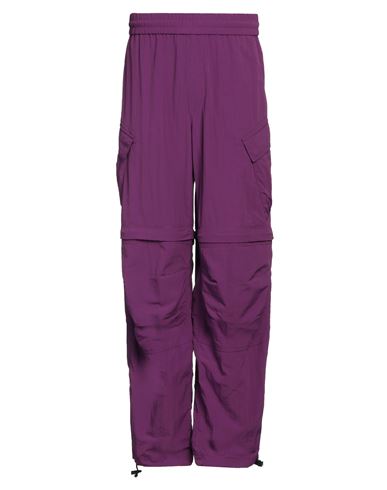 Msgm Man Pants Purple Size 36 Polyamide