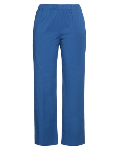 Shop Ql2  Quelledue Ql2 Quelledue Woman Pants Bright Blue Size 12 Cotton, Elastane
