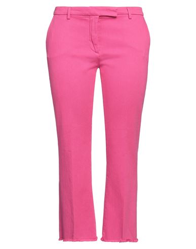 Via Masini 80 Woman Pants Fuchsia Size 10 Cotton, Elastane In Pink