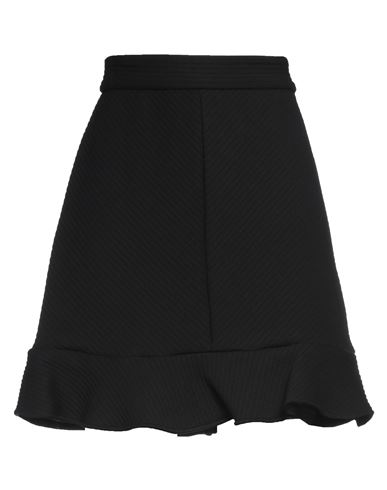 Msgm Woman Mini Skirt Black Size 8 Polyamide