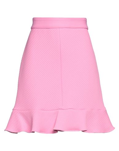 Msgm Woman Mini Skirt Pink Size 8 Polyamide