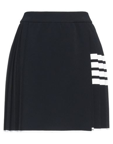 Thom Browne Woman Mini Skirt Midnight Blue Size 10 Viscose, Polyester